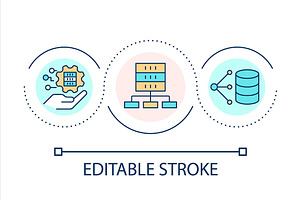 Digital data secure storage loop, an Icon by IMG Visuals