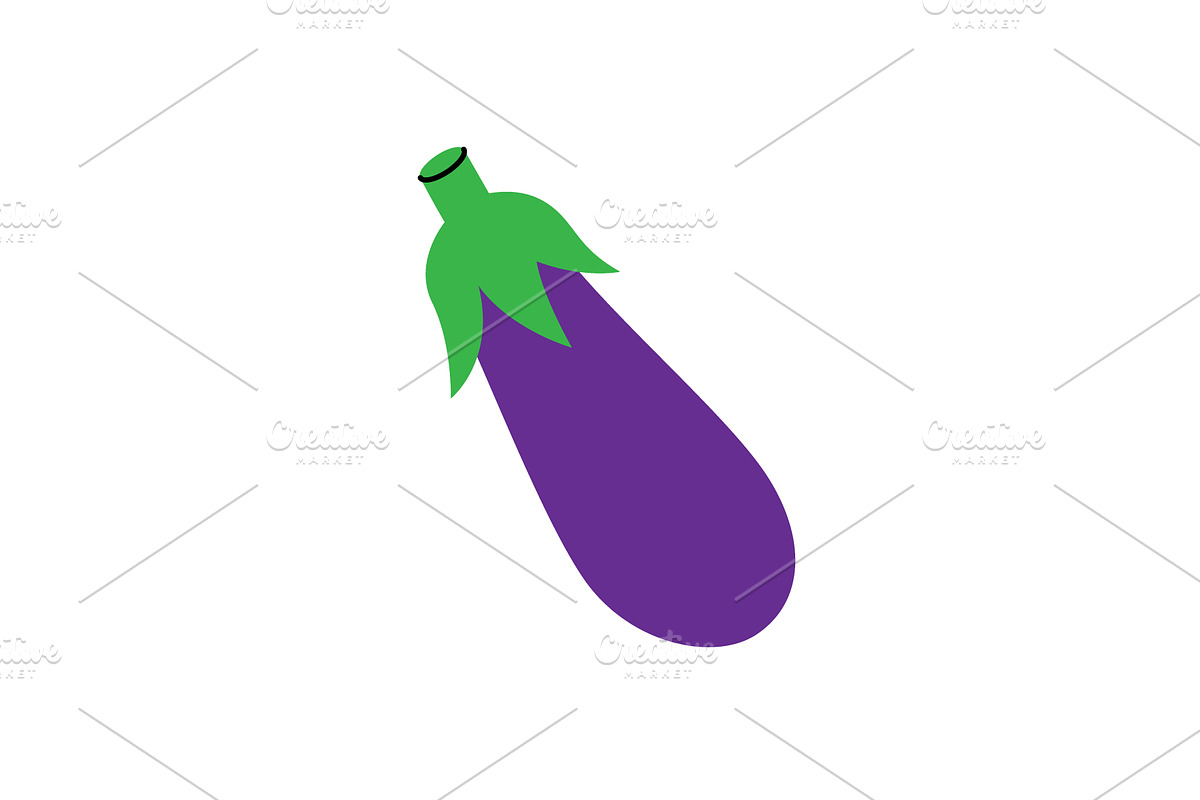 Fresh eggplant. Organic vegetable, an Object Illustration by GraphiShop