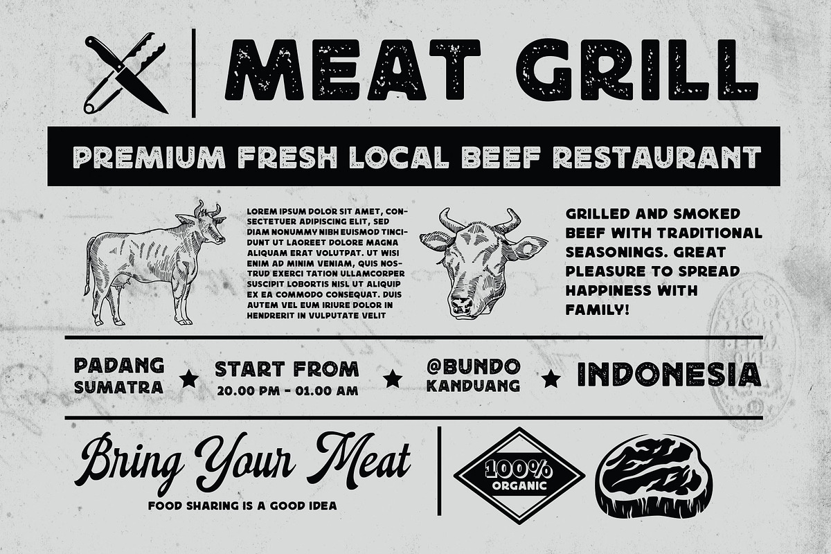 Rushen - Vintage Inspired, a Sans Serif Font by Arterfak Project (Photo 4 of 13)