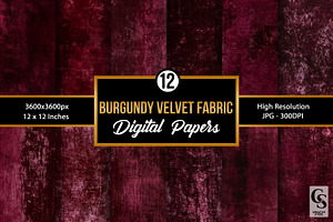 Burgundy Velvet Fabric Background, a Texture Graphic by Creative Store