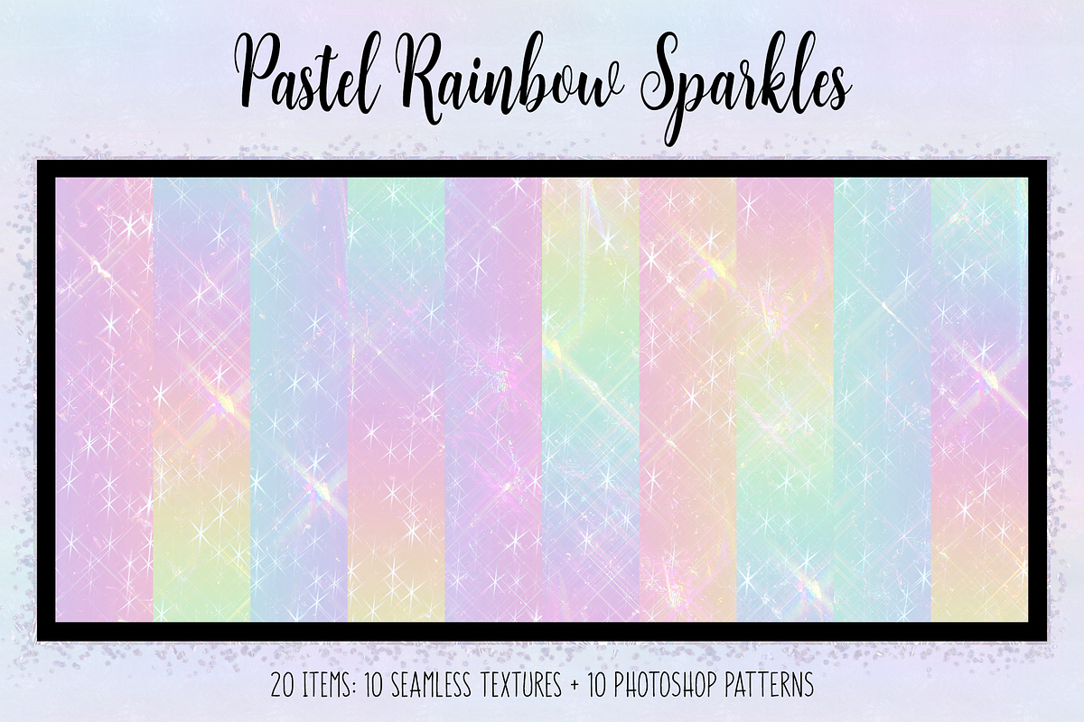Pastel Rainbow Sparkles, a Texture Graphic by Julie Campbell (Photo 1 of 5)