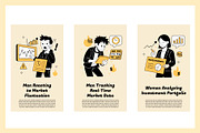 Stock Market Flat Vector, an Illustration by frog.ground (Thumbnail 2 of 3)