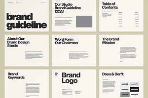 Brand Guidelines template Minimal