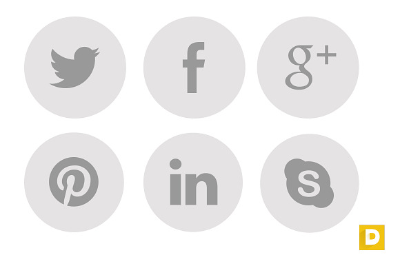 Nice Round Social Icons