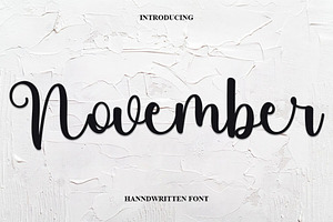 November - Handwritten Font