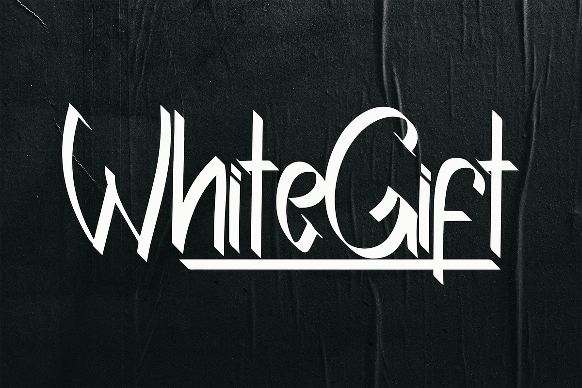 White Gift Brush Font, a Handwritten Font by NTC Graphic (Photo 1 of 8)