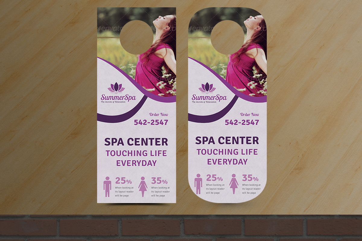 Beauty Salon And Spa Door Hanger, a Templates & Theme by Dotnpix (Photo 2 of 3)