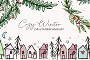 Cozy Winter Ink & Watercolor Set, an Illustration by Chelsea Bromley (Thumbnail 1 of 5)