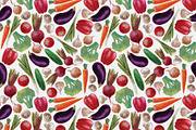 Watercolour Vegetables Collection, a Pattern Graphic by Maria Budarkiewicz (Thumbnail 3 of 11)