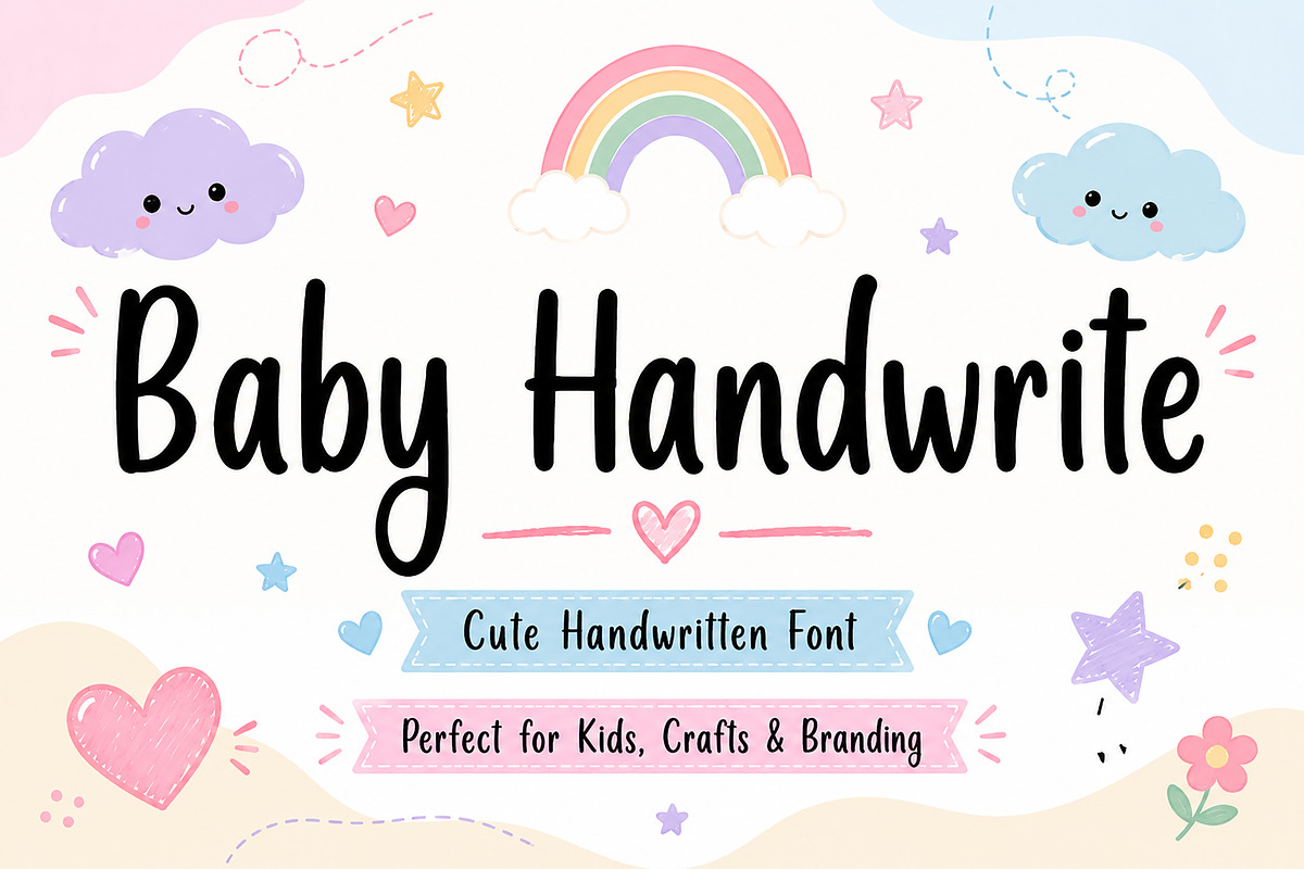 Baby Handwrite, a Handwritten Font by Wow Magic (Photo 1 of 5)