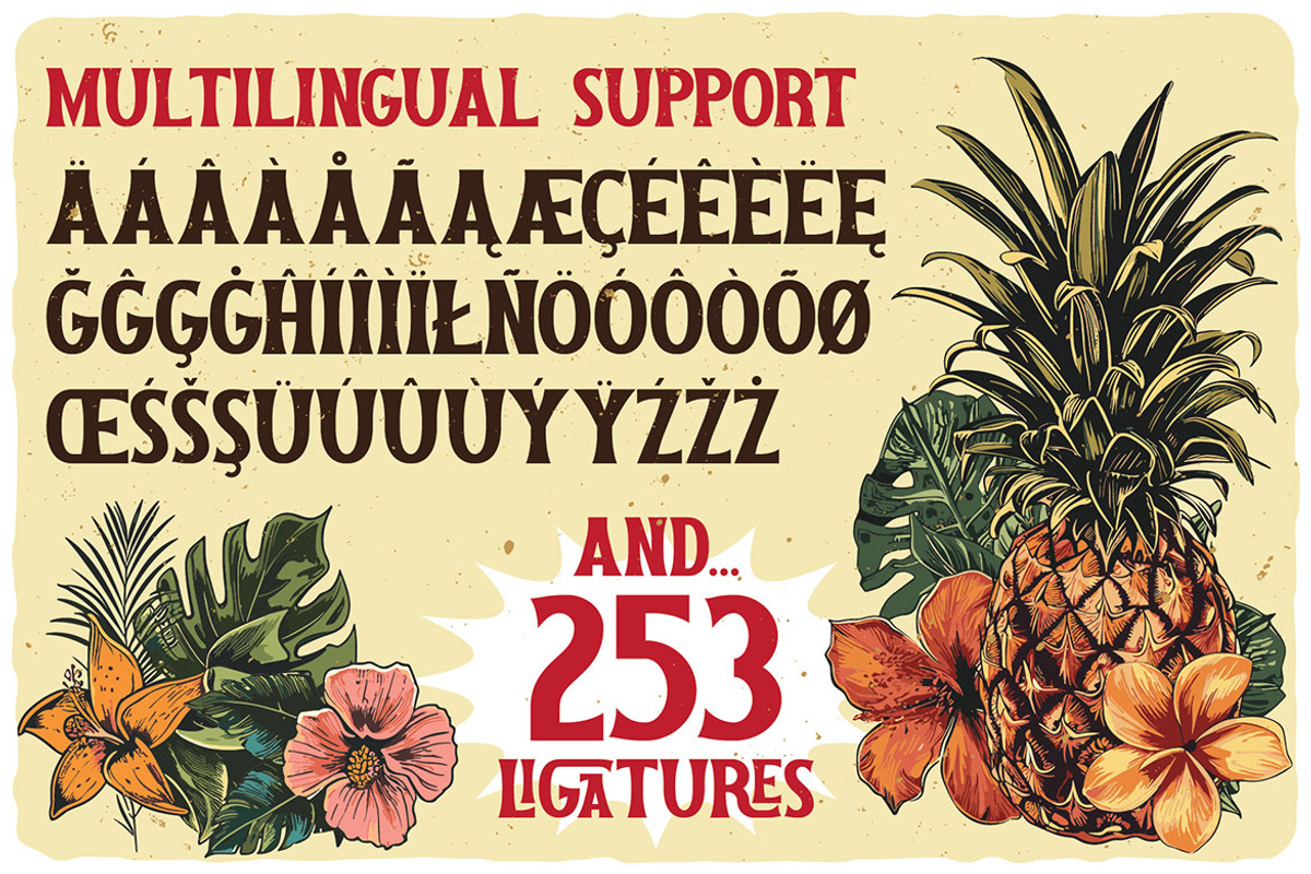 Tropical Tides Vintage Label Font, a Serif Font by JumboDesign (Photo 6 of 7)