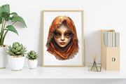 Watercolor Sepia Coquette Halloween, an Illustration by Canvas Craft (Thumbnail 7 of 8)