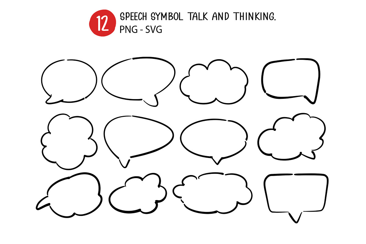 Speech Symbol Talk and Thinking, a Graphic by kaisorn (Photo 1 of 3)