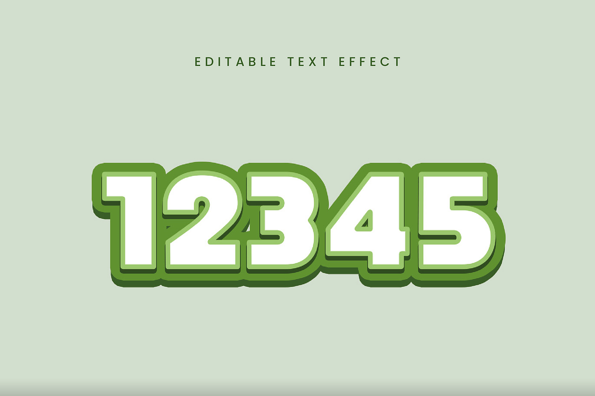 Green Outline Bold Text Effect preview 2