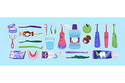 Dental oral hygiene tools set, cards, a Healthcare Illustration by Good Studio (Thumbnail 3 of 7)