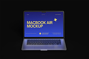 Macbook Air Mockup, an Advertising Mockup by HanaSaka_Studio (Thumbnail 4 of 5)