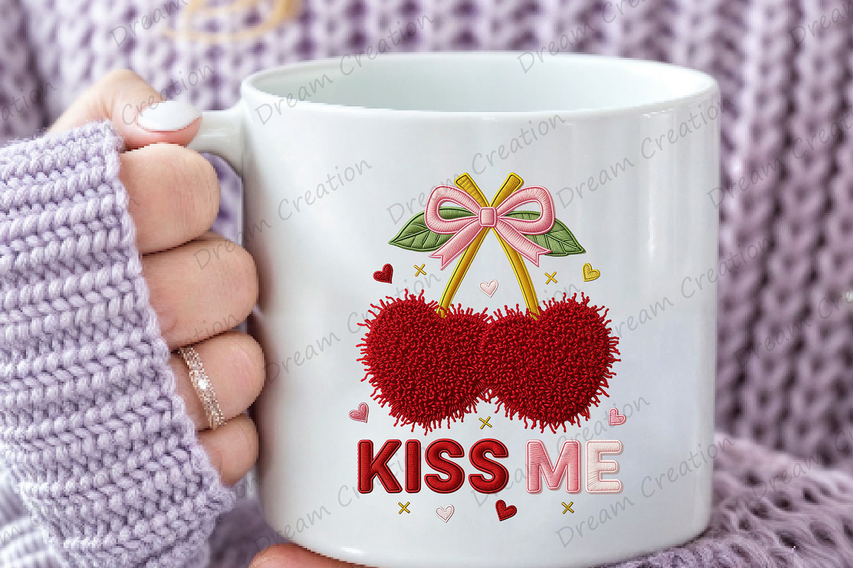 Kiss Me Embroidery PNG, an Illustration by Dream Creation (Photo 4 of 5)