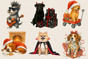 Christmas Funny Dog Clipart Bundle., an Illustration by SVGArt (Thumbnail 5 of 8)