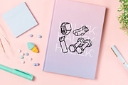 Wellness Girly Procreate Stamp Brush, a Brush Add-On by HalieKStudio (Thumbnail 7 of 10)
