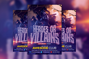 Halloween Cosplay Party Flyer, a Flyer Template by Flyermind