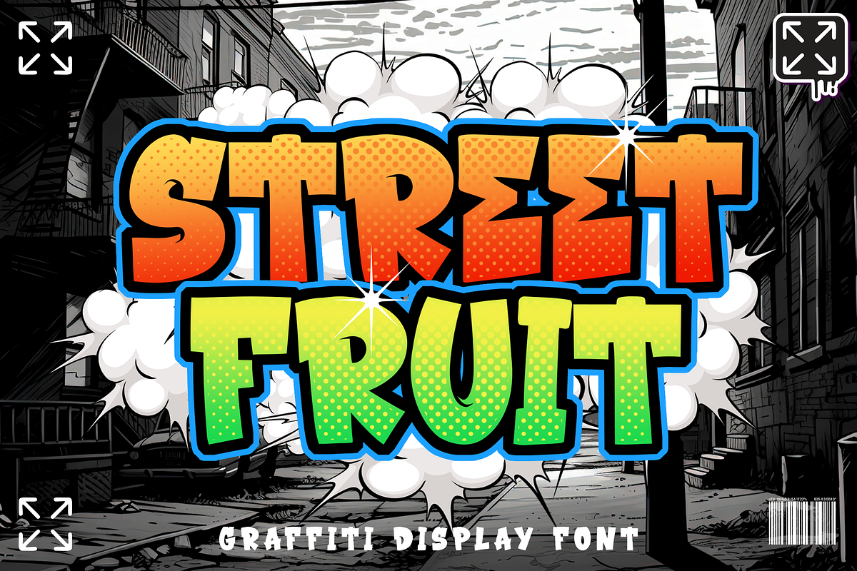 STREET FRUIT Modern Display Graffiti, a Blackletter Font by dansdesign (Photo 1 of 6)