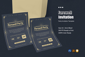 Farewell Party Event Invitation, an Invitation Template by Esensifiksi.studio
