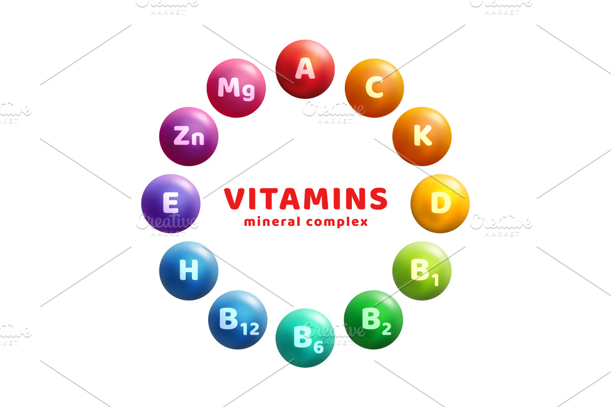 Diet infographic vitamins, a Healthcare Illustration by kotoffei