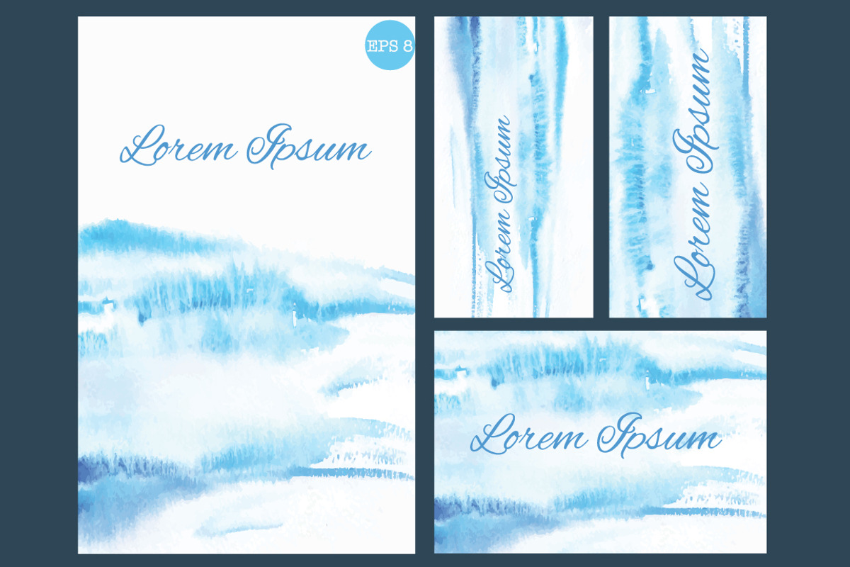 Set of business cards or invitation, a Card Template by Della_Liner