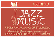 Jazz Music font, a Script Font by weknow (Thumbnail 1 of 5)