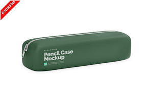 Pencil Pouch Side Angle Mockup, a Pens & Pencil Mockup by Bruno's Shop