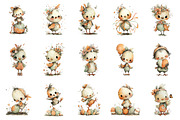 Whimsical Easter Chick Clipart, an Illustration by OK Design (Thumbnail 3 of 6)