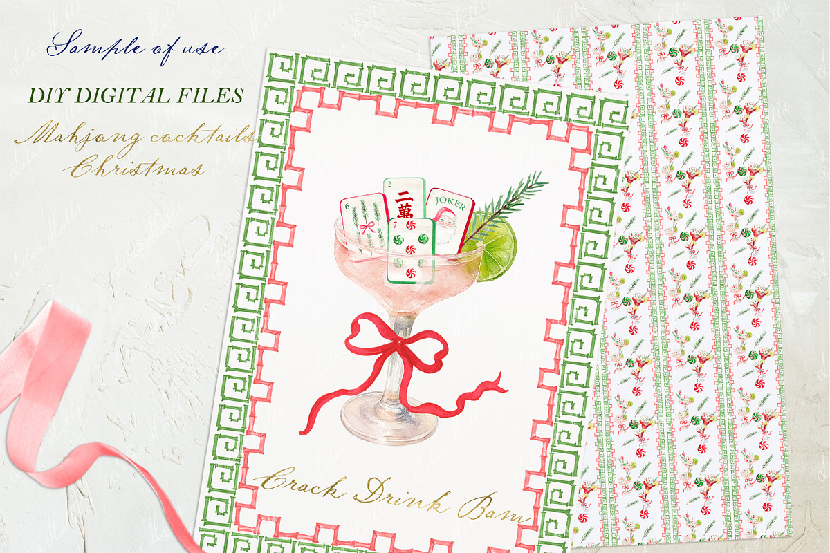 Mahjong cocktails Christmas DIY, a Graphic by LABFcreations (Photo 3 of 4)