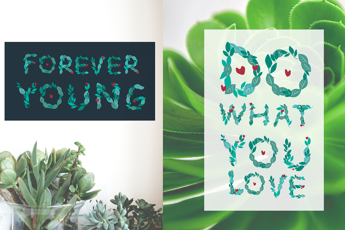 Natural Font - Vector alphabet, a Symbol Font by Fli Store (Photo 6 of 8)