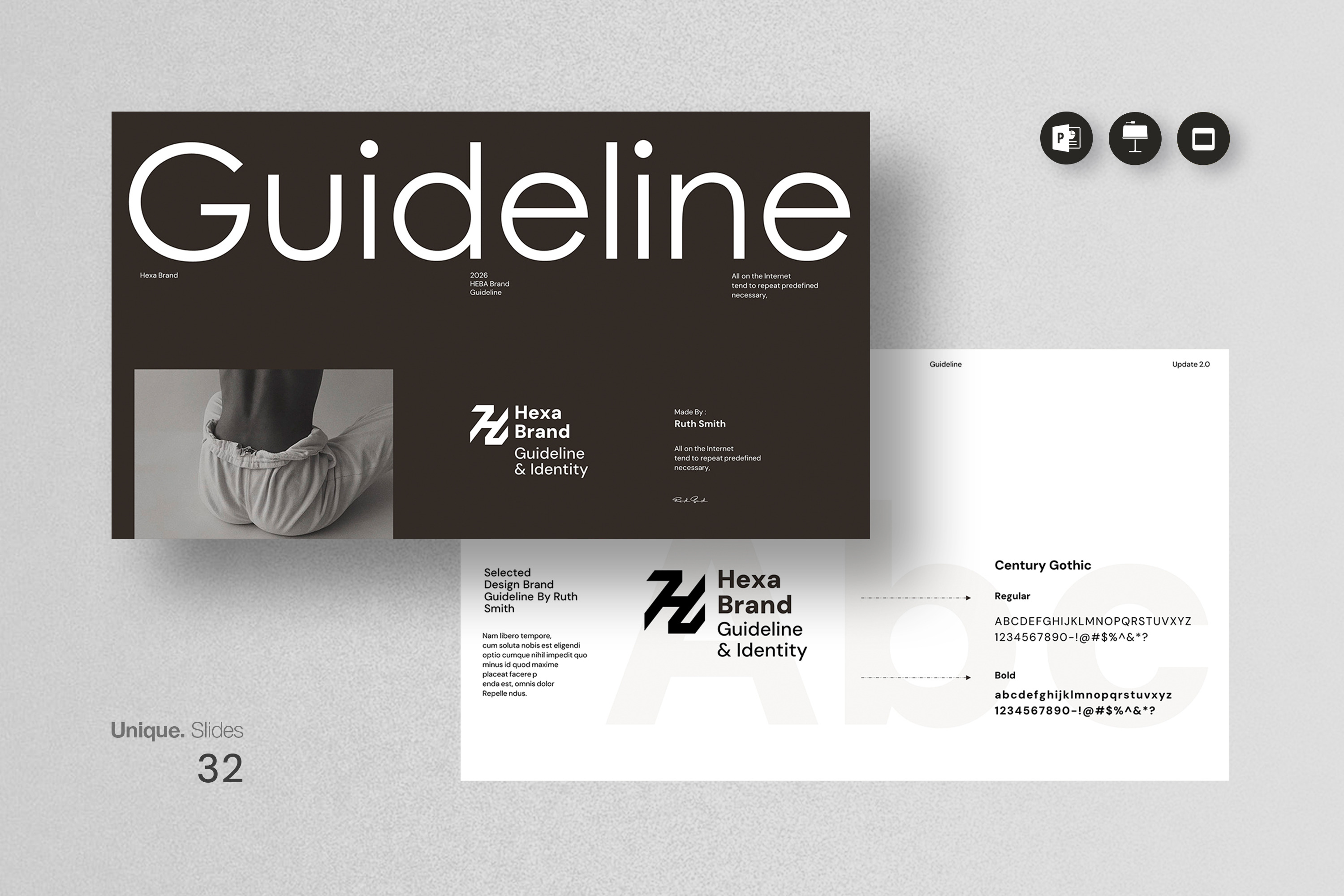 Brand Guideline Template, a Presentation Template by evgenystudio