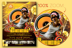 DJ Geek Flyer Template