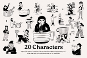 Coffee Time vector Illustrations, a Food Illustration by dicreate (Thumbnail 2 of 14)