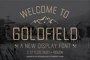 Goldfield Rust Rough Font