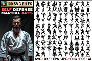 100 Self Defense and Martial Art SVG, a Person Illustration by pixaroma (Thumbnail 1 of 6)