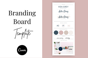 Branding Board Template Ada Grey