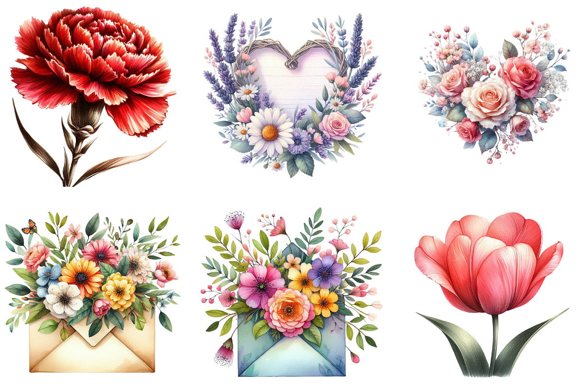Mother’s Day Flowers Collection, an Illustration by DreamArtGraphic (Photo 4 of 4)
