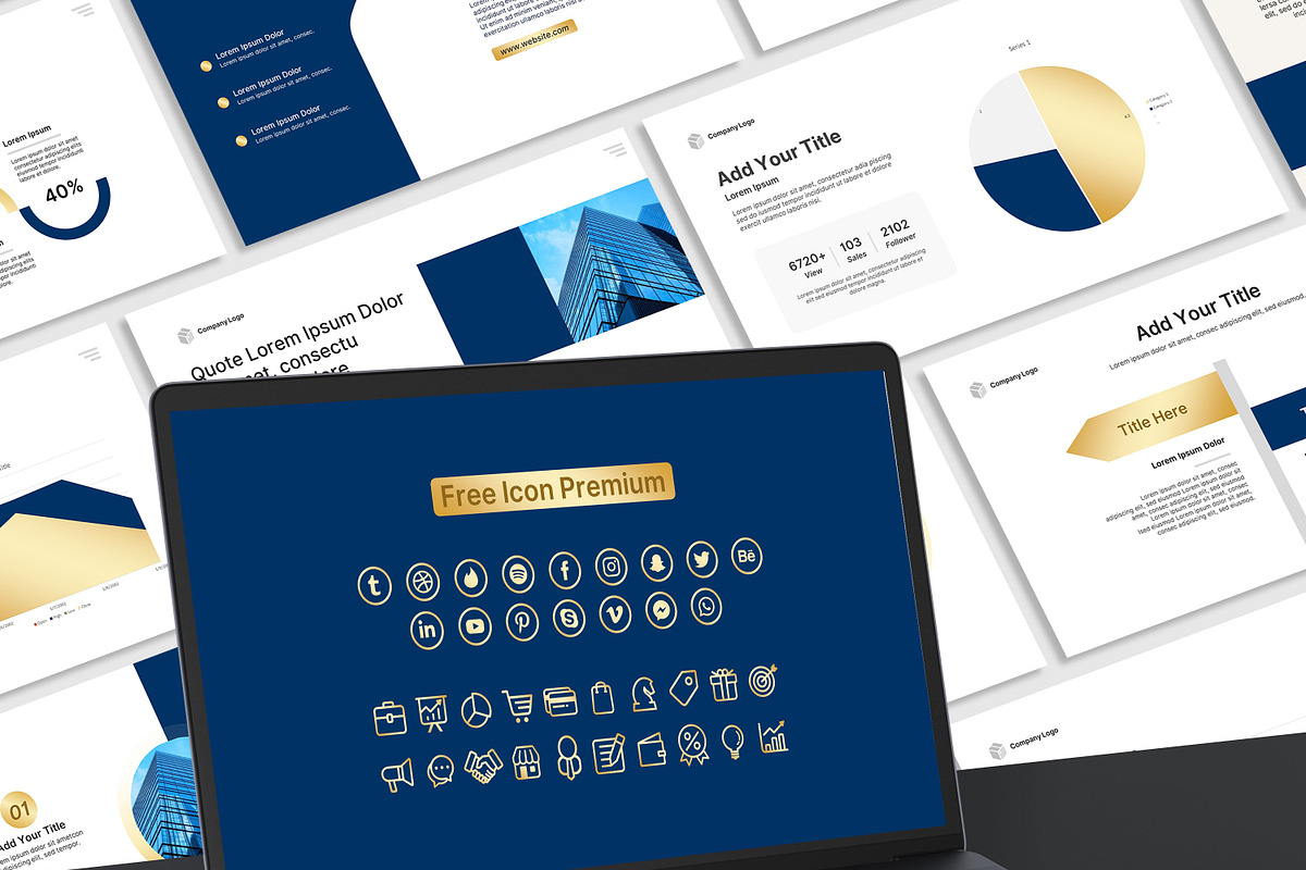 Elegant Business PowerPoint Template, a Presentation Template by SKY CREATION (Photo 6 of 6)