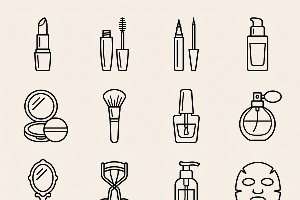 43 Beauty Makeup Outline Icons, an Outline Icon by adenpinkstore (Photo 1 of 24)