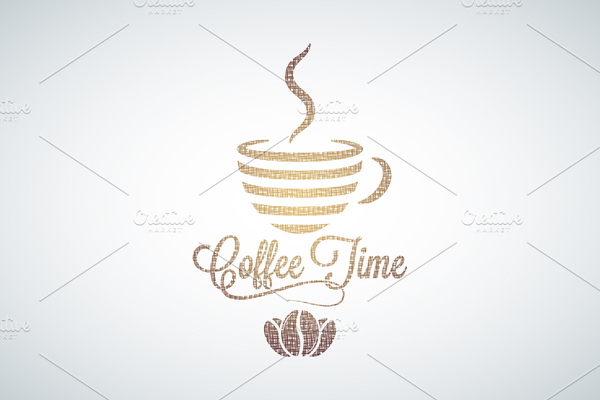 Coffee Cup Logo, Beans Texture, a Branding & Logo Template by PushLogo (Photo 3 of 3)