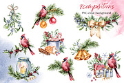 Christmas watercolor, PNG files, an Illustration by Larisa Maslova (Thumbnail 2 of 10)