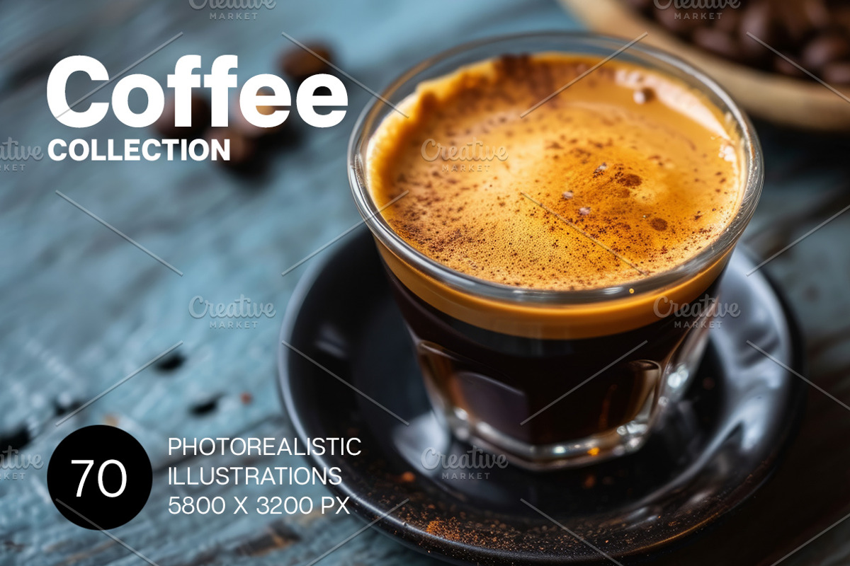 Coffee. 70 images, a Food & Drink Photo by Handmadefont (Photo 1 of 14)