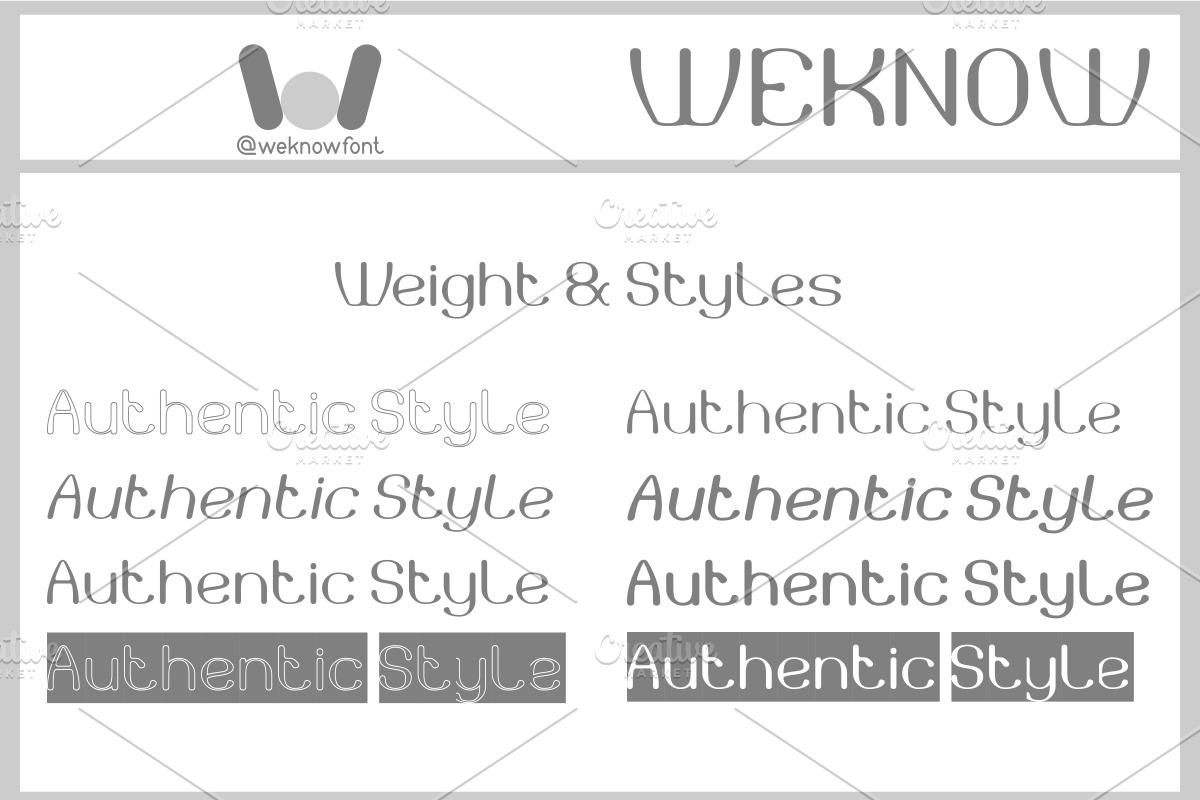Authentic Style font, a Sans Serif Font by weknow (Photo 7 of 8)