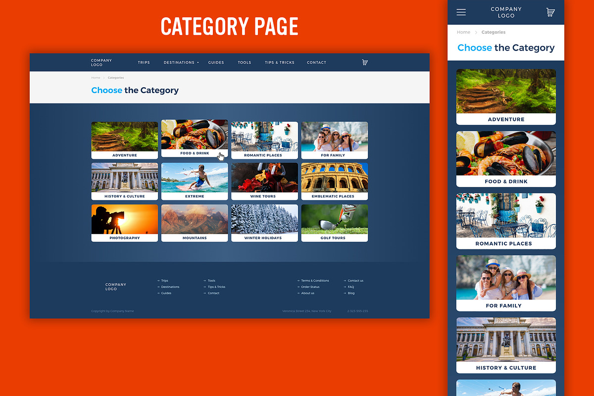 Travel Website Template - PSD & XD, a Websites & App Template by Better Be a Designer (Photo 6 of 13)