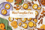 Mini Pumpkin Pies Illustration, a Graphic by GVGraphics (Thumbnail 1 of 9)
