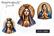 Watercolor Lady of Guadalupe Clipart, a Person Illustration by ThatsDesignArt (Thumbnail 4 of 10)