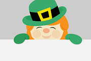 Leprechaun Peeking, an Illustration by Illustrations by Jessie (Thumbnail 4 of 5)